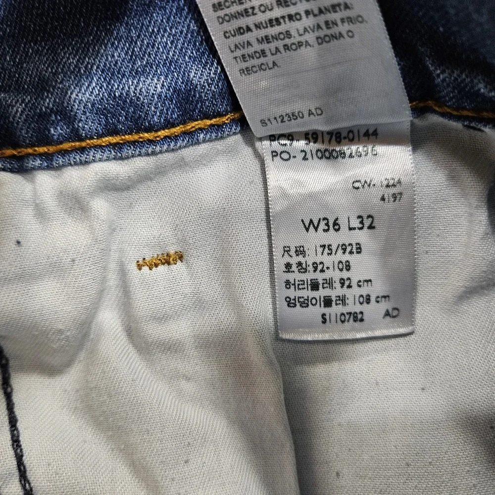 Levi Strauss Signature Slim Mens Jeans 36x32 Blue Medium Wash Mid Rise Stretch